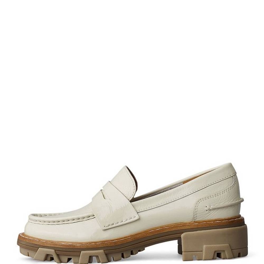 Rag & bone Shiloh Leather Loafers in Cream